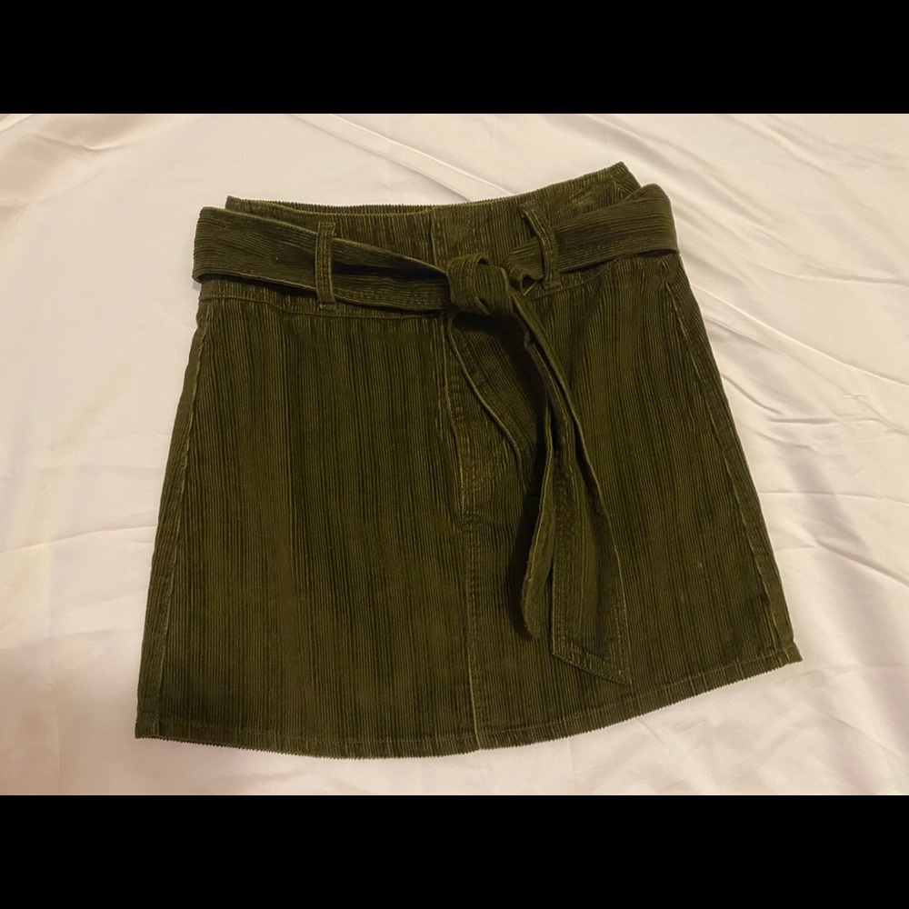 Olive Green Corduroy Rewash Skirt